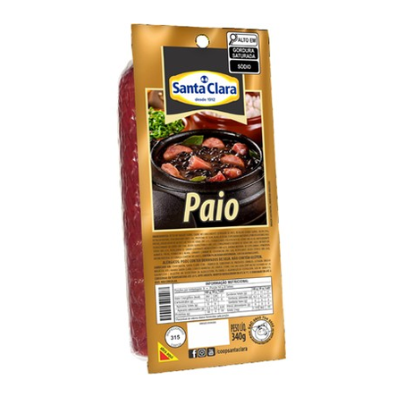 LINGUIÇA PAIO DEFUMADA SANTA CLARA 340G