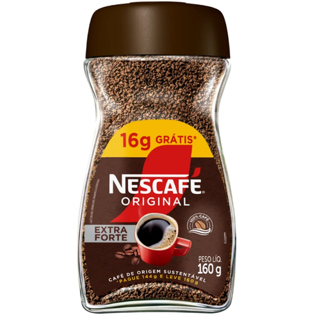 CAFÉ SOLÚVEL NESCAFÉ ORIGINAL VD L160G P144G EXTRA FORTE