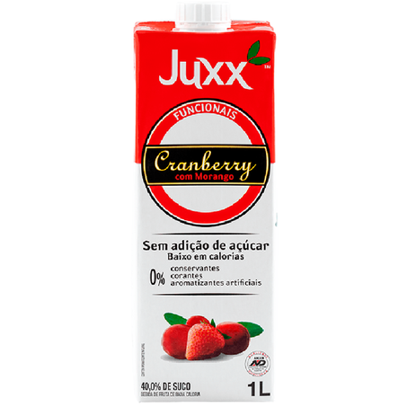 Suco Juxx Cranberry e Morango Zero 1l