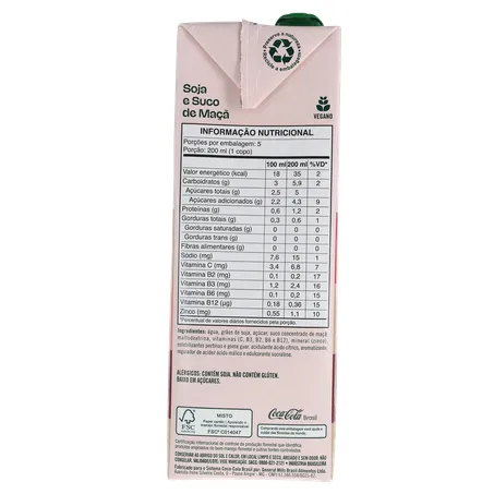 Bebida Base Soja Ades Frutas Maça 1l 360-27