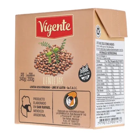 LENTILHA EM CONSERVA IMPORTADO DA ARGENTINA VIGENTE TP 200G 360-22