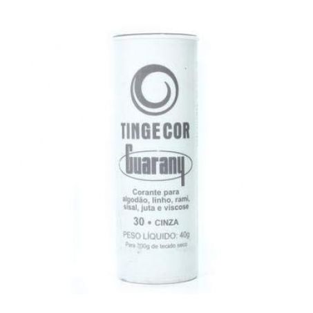 Corante Para Roupas Guarany Tingecor Cinza N30 Embalagem 40G