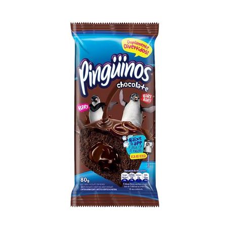 Bolinho Pinguinos Triplo Chocolate 80G