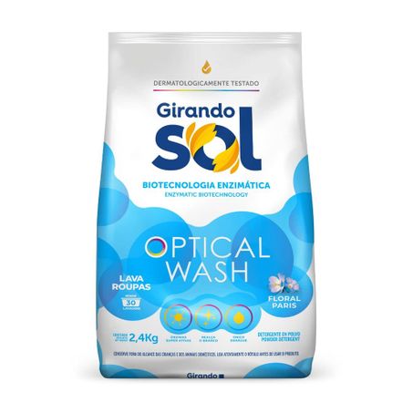 Lava Roupas Girando Sol Em Pó Azul Sachê 2,4kg 
 