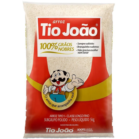 Arroz tio joao 5kg branco