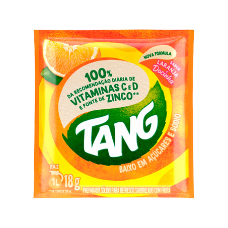 Refresco em Pó Laranja Docinha Tang 18G