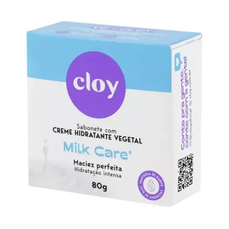 Sabonete com Creme Hidratante Cloy Milk Care Caixa com 1un - 80gr