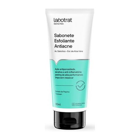 SABONETE LABOTRAT ESFOLIANTE FACIAL ANTIACNE DERMO SKIN 80ML