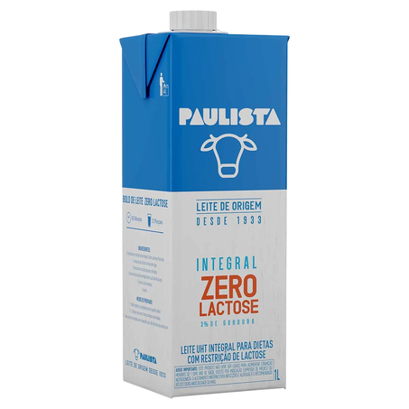 Leite Paulista Integral Zero Lactose TP 1L