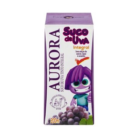 Suco aurora uva integral tp 200ml