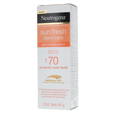 PROTETOR SOLAR FACIAL NEUTROGENA SUN FRESH DERM CARE SEM COR FPS 70 40G 360-20