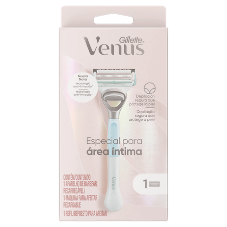 Aparelho Recarregável e Carga para Depilar Área Íntima Gillette Venus