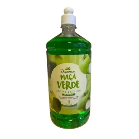 Sabonete Líquido Denomax Maçã Verde Frasco 1lt - Refil