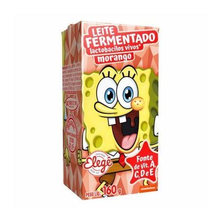 LEITE FERMENTADO BOB ESPONJA 160G MORANGO