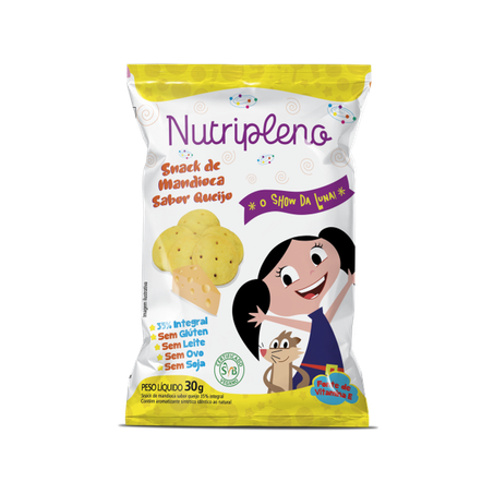 LUNA SNACK MANDIOCA QUEIJO 30G -NUTRIPLENO