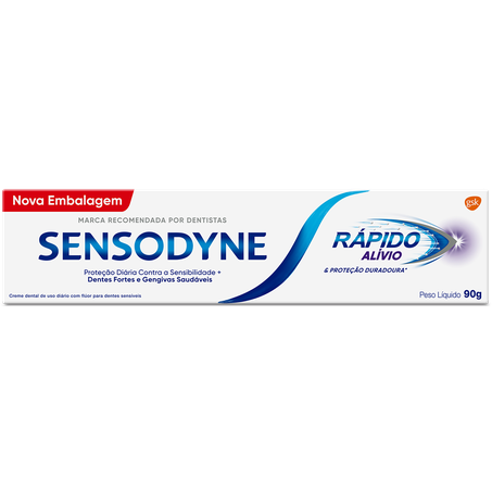 Creme dental sensodyne rapido alivio 90g