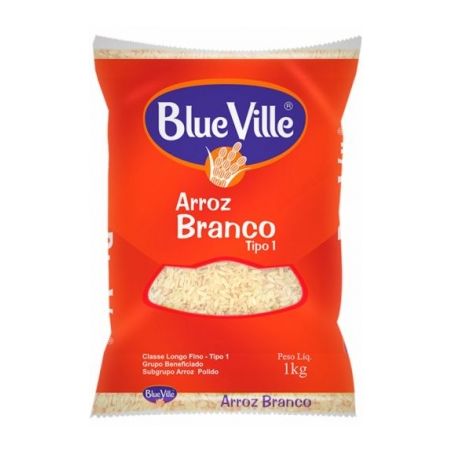 ARROZ BLUE VILLE BRANCO SAQUINHOS 1KG