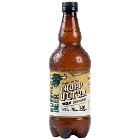 CHOPP BUFFALO BEER ULTRA S/ GLUTEN PILSEN 750ML