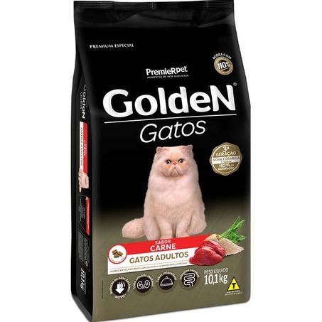 Ração Golden para Gatos Adultos Sabor Carne 10,1kg 360-1
