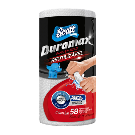 Pano reutilizável scott duramax rolo c-58unid