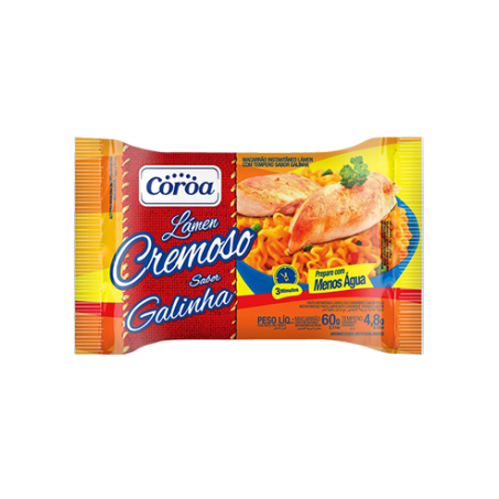 MACARRÃO INST COROA CREMOSO GALINHA 64,8G