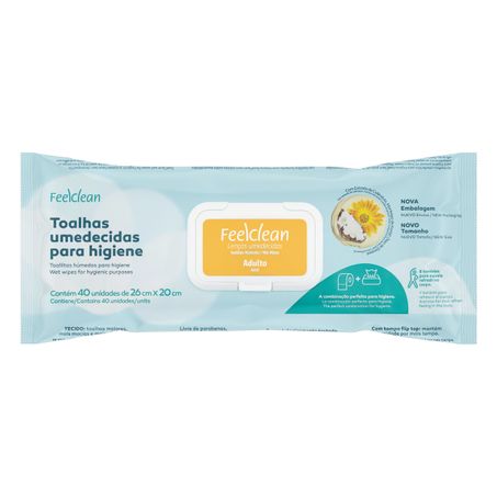Toalha umedecida higiênica adulto feelclean