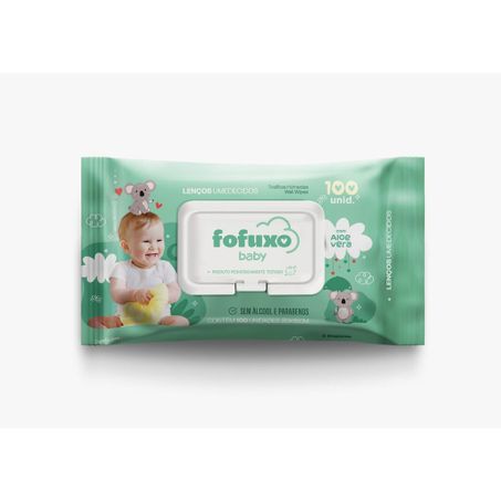 LENÇOS UMEDECIDOS FOFUXO BABY ALOE VERA PACOTE C/100UNID