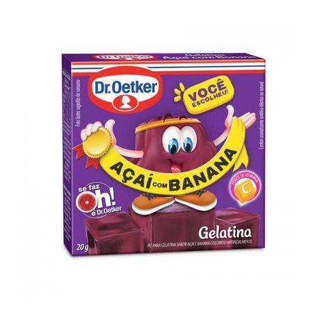 Gelatina Dr Oetker Sabor Açaí e Banana Caixa 20gr