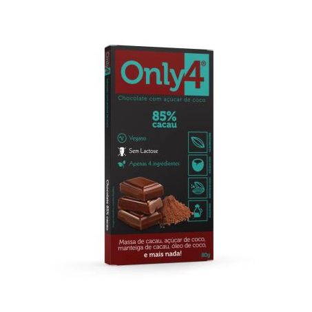 Choc only4 85% cacau 80g
