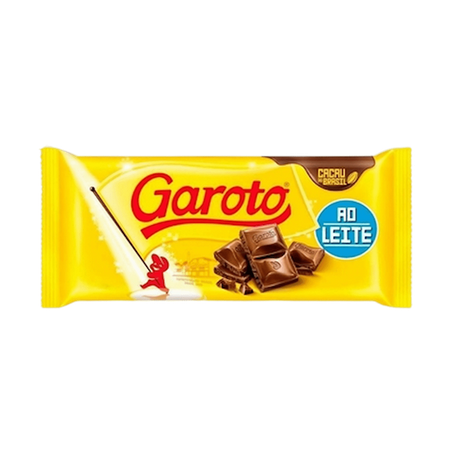 Barra choc garoto 80g ao leite