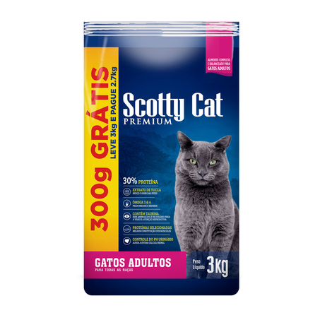 Ração para Gatos Scotty Cat Premium 3Kg