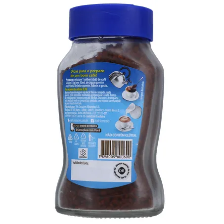 Café Solúvel Granulado 3corações Descafeinado Pote de Vidro 50gr 360-19