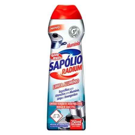 SAPOLIO RADIUM CREMOSO LIMPA ALUMINIO 250ML (068984)
