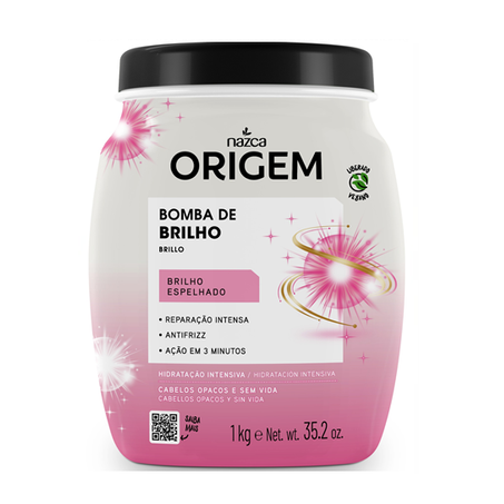 CREME TRATAMENTO ORIGEM BOMBA BRILHO(VERNIZ) 1KG