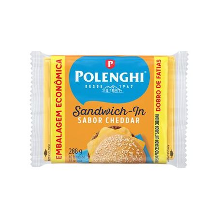 Queijo cheddar sandwich-in polenghi 288g