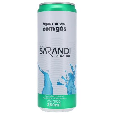 Agua mineral sarandi c/gas lata 350ml 360-1