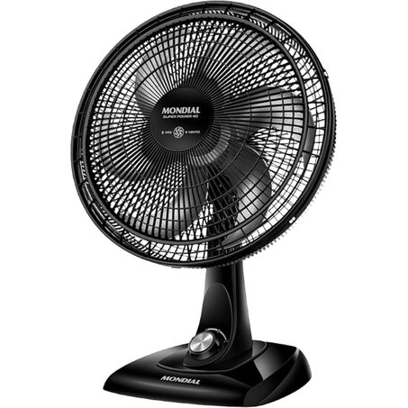 Ventilador Mondial Super Power VSP-40-B 127V - Diâmetro de 40cm - 3 Velocidades - Hélice com 6 Pás