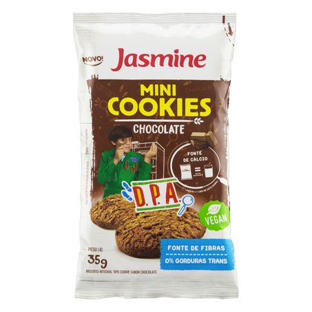 MINI BISCOITO COOKIE INTEGRAL CHOCOLATE JASMINE
