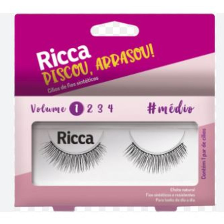 Cílios Postíços Ricca Volume 1 Médio