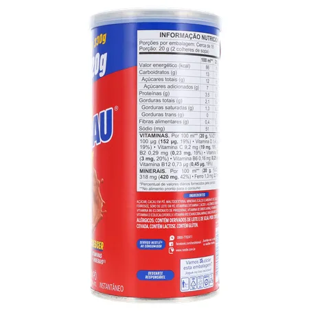 Achocolatado em Pó Nescau Fator Crescer Lata 350gr 360-1