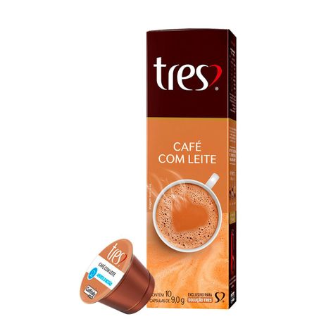 Café com Leite 3corações em Cápsula Caixa com 10un - 90gr
