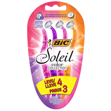 APARELHO DE DEPILAR BIC SOLEIL COLOR COLLECTION LEVE 4 PAGUE 3