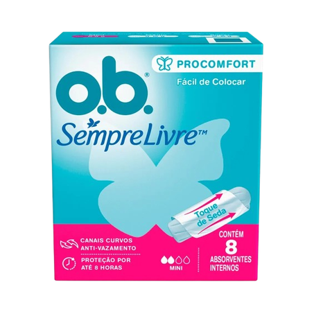 ABSORVENTE O.B PROCOMFORT MINI C/8                