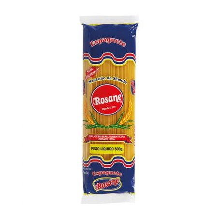 MACARRAO ROSANE 500G ESPAGUETE SEMOLA