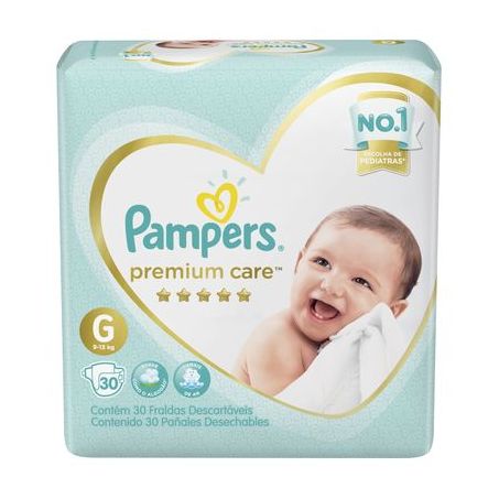 FRALDA PREMIUM CARE PAMPERS G 30UN