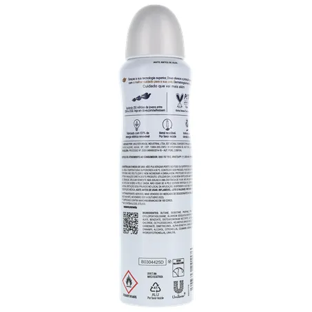 Antitranspirante Aerosol Dove Invisible Dry Violeta e Frésia Branca Frasco Spray 150ml 360-16