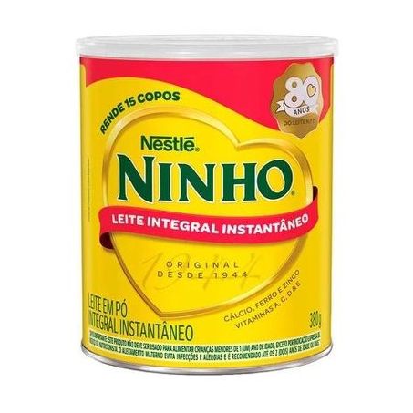 Leite em pó ninho integral instantâneo 380g