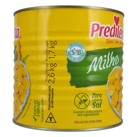 Milho verde predilecta lata 1,7kg 360-1