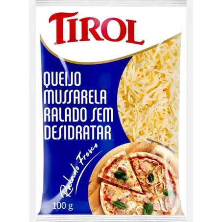 Queijo mussarela ralado fresco tirol 100g