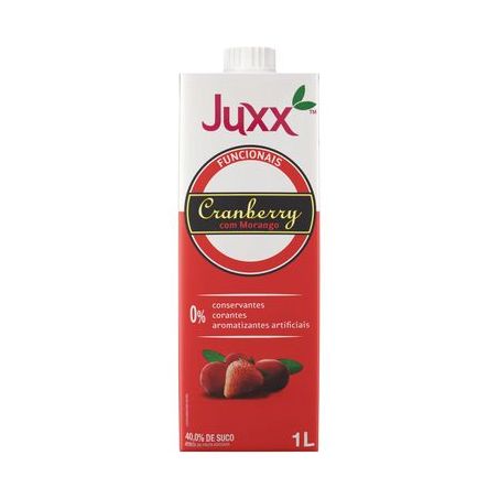Suco Pronto Juxx Cranberry Morango Caixa 1LT